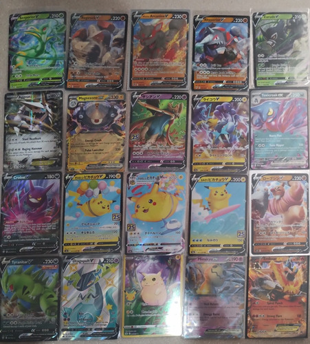 Pokémon Tcg 20cartas V,ex,vmax Pikachu Zacian Mimikyu Raikou