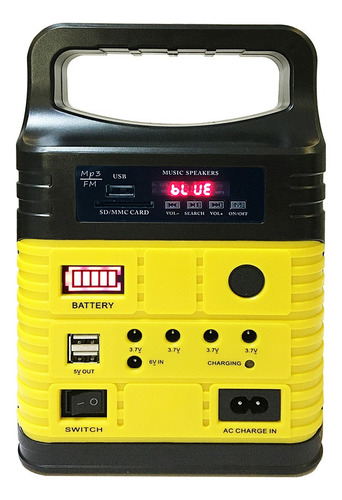 Conjunto De Radio Para Acampar, Panel Solar Policristalino,