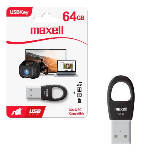 Pendrive Usb 64gb Maxell Usbk-64 Compatible Mac Y Windows