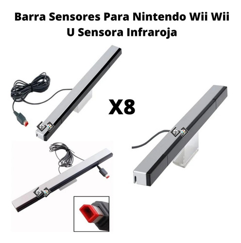 8 Barra Sensora Para Wii Infrarroja Wii U Sensor Alambrica
