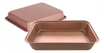 Comprar Asadera Rectangular Fuente Antiadherente Cobre Hudson 37.5cm