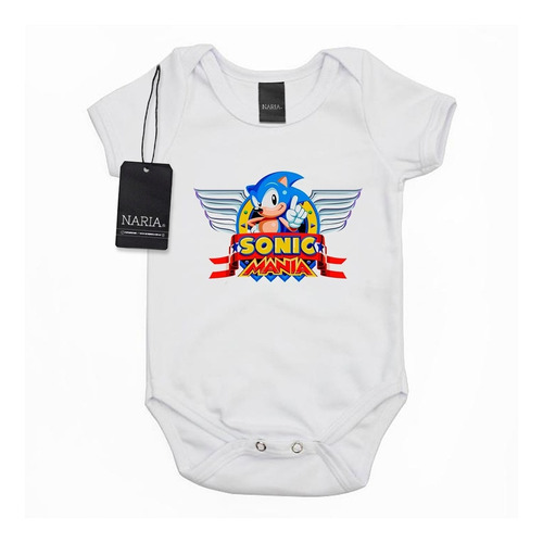 Body Bebe Manga Corta Sonic Dibujo Art Logo - Vjso2