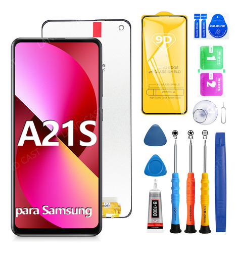 Conjunto De Pantalla Y Pantalla Táctil Para Samsung A21s De Jk, Modelo Land Cast Lc-011, Negro, Ips Lcd, 6.5 Pulgadas, Compatible Con El Samsung A21s