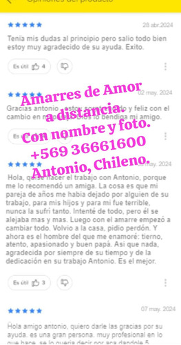 Amarres De Amor, Todo Chile. Antonio, Chileno.