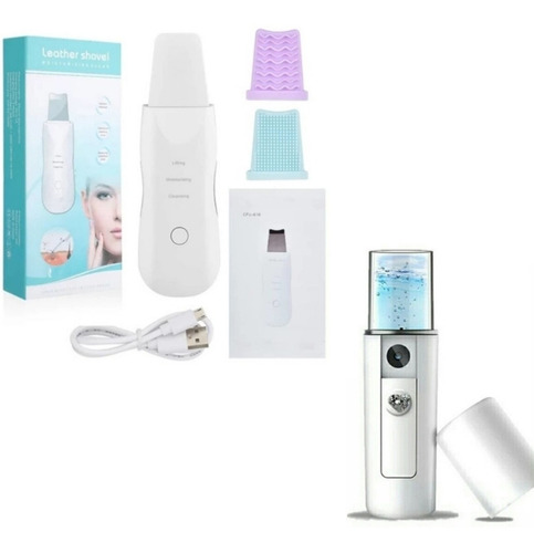 Kit Peeling Ultrasónico + Nano Mist Vaporizador Facial  