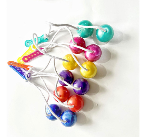 4 Bump Balls With Lights Azul