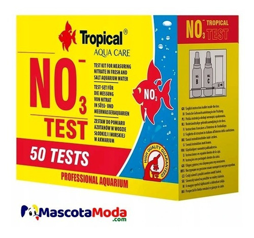 Imagen 1 de 1 de Test De Nitratos Marca Tropical Para Acuarios 50 Medidas