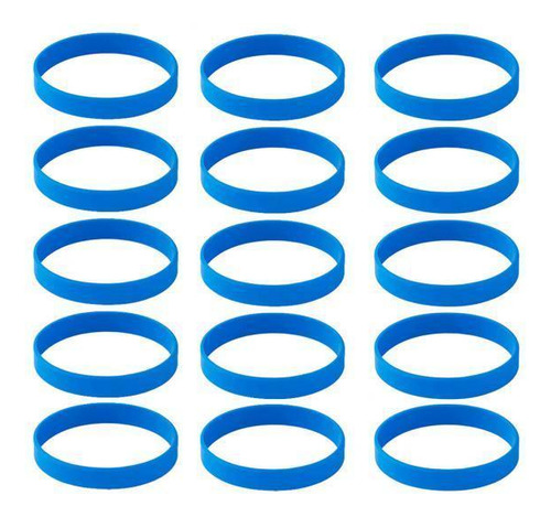 4 X 15pcs / Lot Muñequeras De Goma Deportiva Elástica Azul