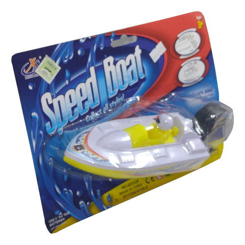 Lancha Con Motor A Pila Blister Ploppy 364178