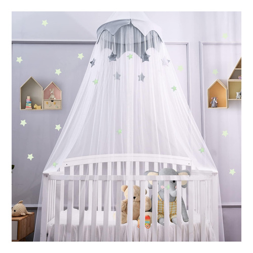 Cola Para Niños Cama Con Estrellas, Cuna Con Cuna Con Cúpula