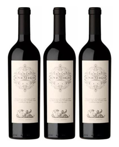 Vino Gran Enemigo Blend Cabernet Franc-malbec 750 Ml X3