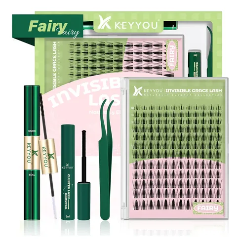 Kit Extensões De Cílios Diy Keyyou Fairy Efeito Invisível