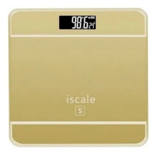 Balanza Bascula O Pesa Digital Elegante Hasta 180kg Color Dorado