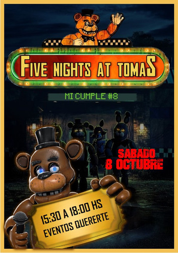 Kit Imprimible Personalizado - Five Nights At Freddy's