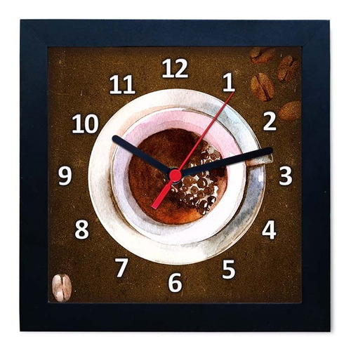 Relógio Decorativo Caixa Alta Tema Café - Qw012