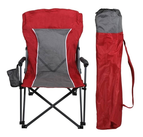 Silla Plegable Para Camping Playa Picnic Alta Calidad! Color Rojo