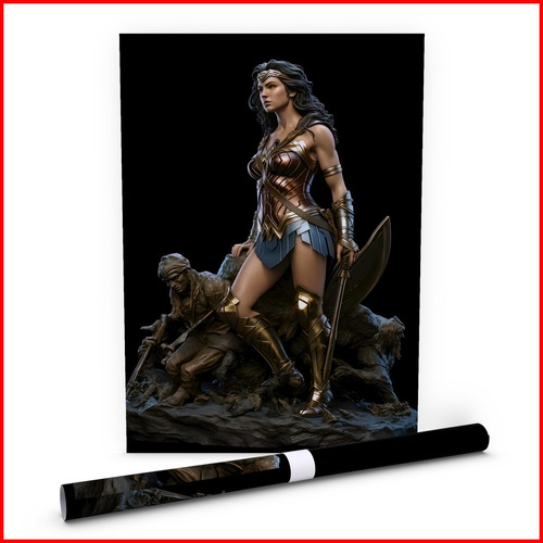 Poster Ai Estatua Mujer Maravilla - Wonder Woman - 40x60cm