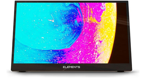 Monitor portátil Hdmi ultrafino Elements Schnap Led 15.8 Fhd, color negro