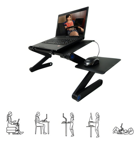 Mesa Portátil Multiuso Ventilador Soporte Laptop Notebook /e