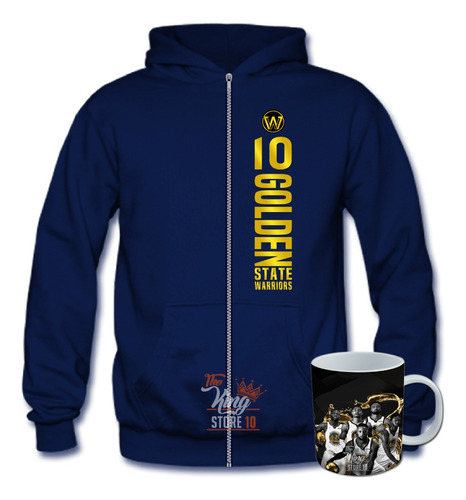 Poleron Con Cierre + Taza Gold Blooded De Golden State Warriors The King Store 10