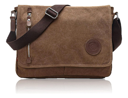 Bolso Mensajero De Lona Vintage Para Hombres Y Mujeres 13,5,