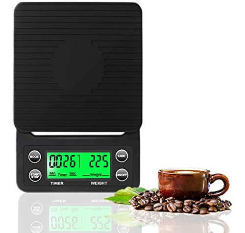 Bascula De Cafe Rcyago Con Temporizador, Pantalla Lcd Con 