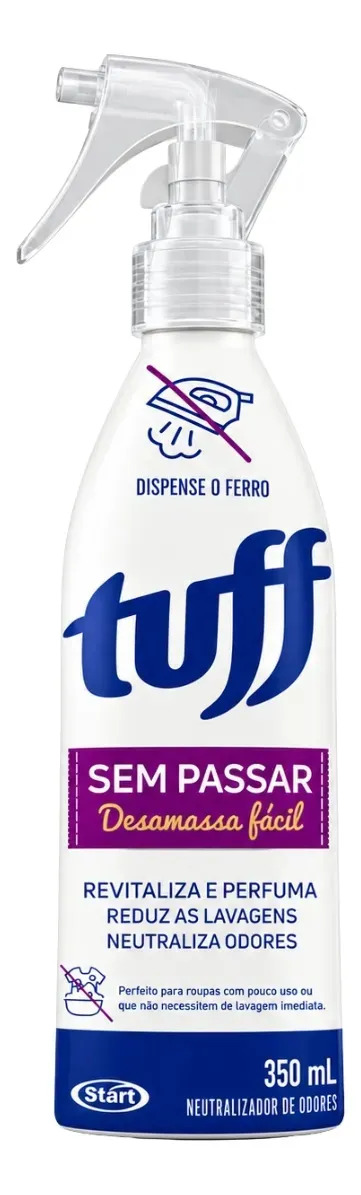 Facilitador de Passar Tuff Spray Desamassa e Perfuma Roupas 350ML