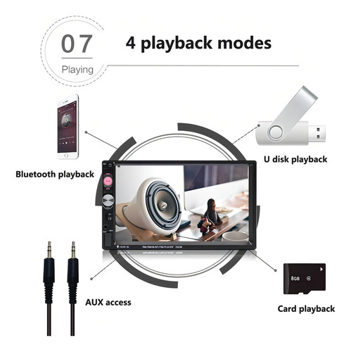 Mirrorlink 7023b - Estéreo Para Coche, Mp5 Con Cámara
