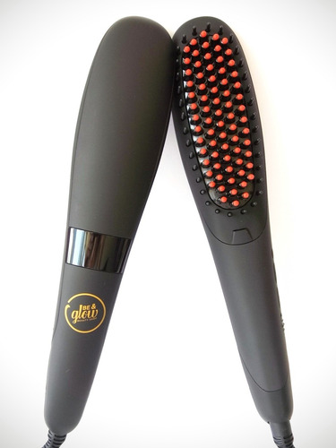 Cepillo Alisador Profesional Be&glow - Negro/rojo/rosado Bg