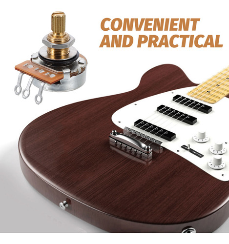 4 Peças De Potes De Guitarra Mini Tamanho A500k Split Knurle