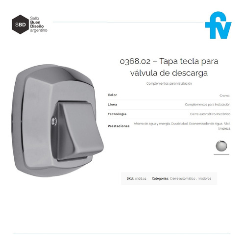 Combo Valvula Descarga Bronce + Tapa Y Tecla Inodoro Fv