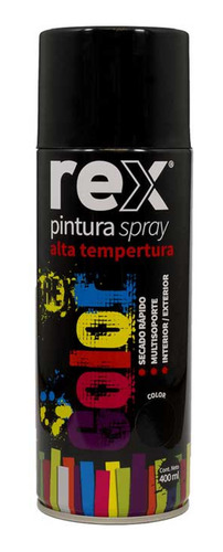 Spray Alta Temperatura Negro 400ml Rex Mimbral 