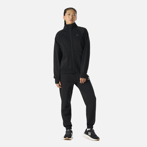 Poleron Deportivo Cierre Completo Mujer Cool Down Negro