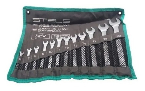 Jogo De Chaves Combinadas Crv 6 A 22mm Com 12 Peças - Stels