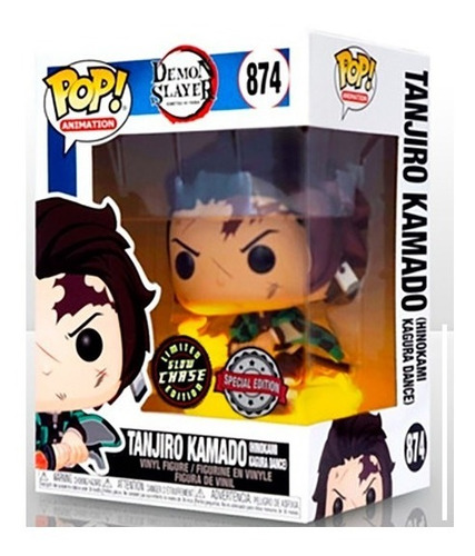 Funko Tanjiro Kamado Espada Fuego Chase #874 Demon Slayer Se