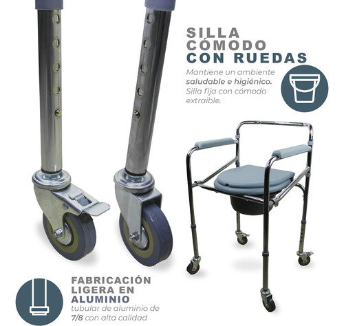 Silla Cómodo Plegable Con Ruedas