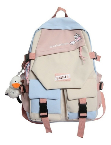 Mochila Kawaii Coreana Moda Mujer Casual Impermeable .