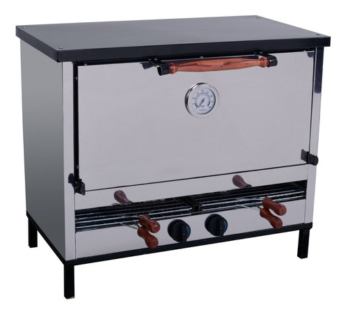 Horno Pizzero 6 Moldes Con Carlitera Acero Inoxidable