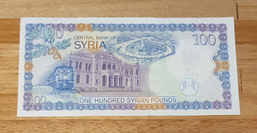 Billete De Coleccion 100 Libras Syria 1998 Sin Circular Unc