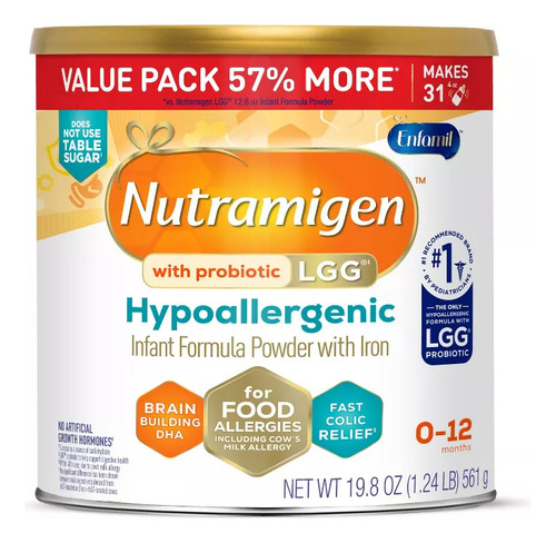 Importada-fórmula Láctea Enfamil Nutramigen Hipoalergénica Sabor Leche