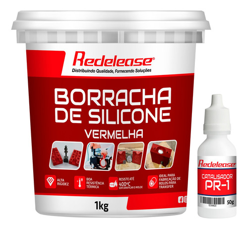 Borracha De Silicone Rígida Para Fundição 1kg