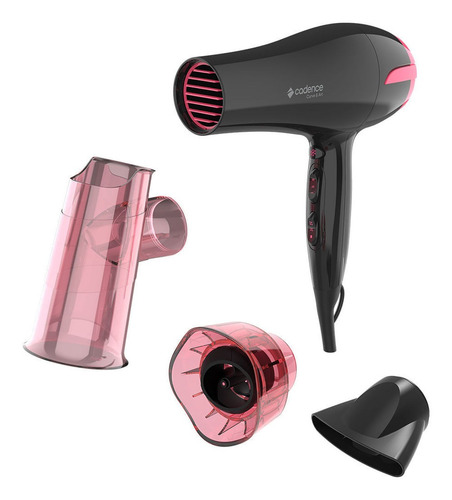 Imagem 2 de 2 de Secador de cabelo Cadence Curve Art SEC720 preto e rosa 127V