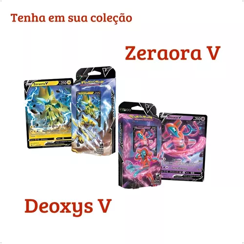 Jogo de Cartas Baralho de Batalha V Pokemon 60 Cartas Deoxys Copag