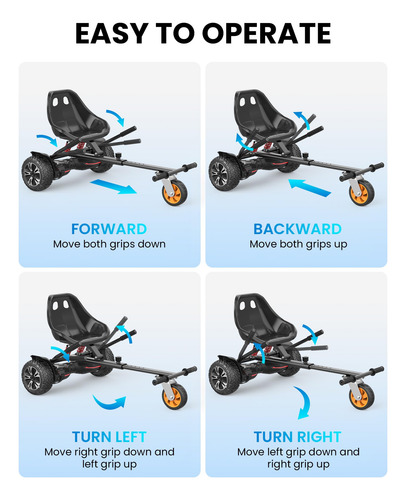 Asiento Adaptador Gyroor K2 Go Kart Para Hoverboard