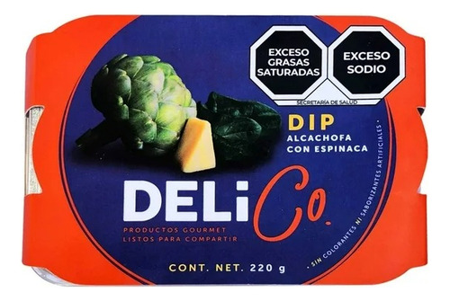 3 Pzas Dip Delico De Alcachofa Con Espinaca 220 G