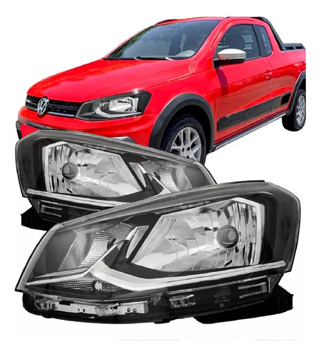 Par Farol Gol Voyage G7 2016 17 18 19 Friso Cromado Simples