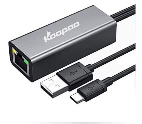 Adaptador Koopao Ethernet A Usb/usb C 4k 480mbps -negro