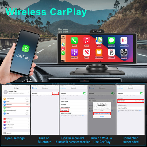 Sistema Inalámbrico Android Auto Bt Apple Airplay Stereo De