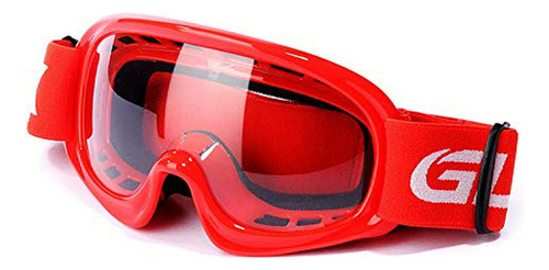 Casco  Yh15 - Gafas De Motocross Para Niños Y Niñas (rojo, T