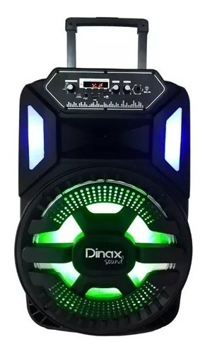 Parlante Portátil Bluetooth Luces Led Usb 800 W Texas Full Color Negro